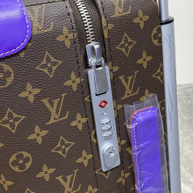 Louis vuitton original monogram canvas horizon 55 rolling luggage M10267 purple