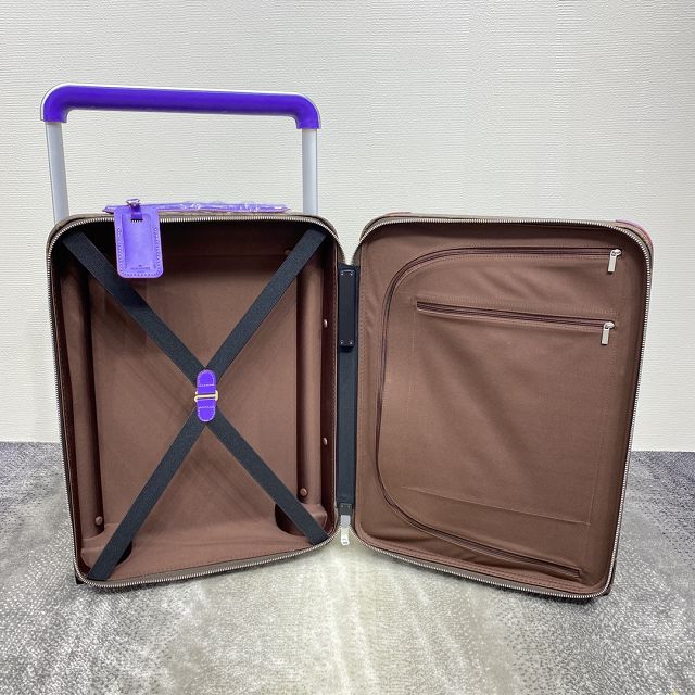 Louis vuitton original monogram canvas horizon 55 rolling luggage M10267 purple