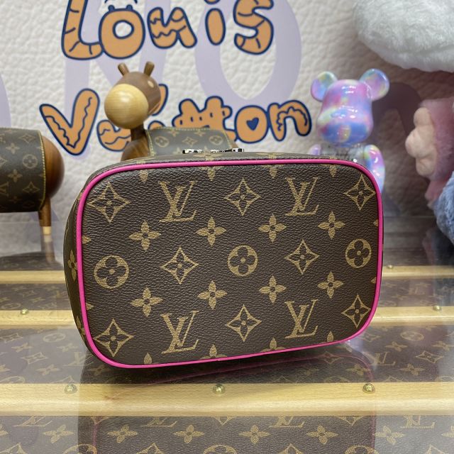 Louis vuitton original monogram mini nice cosmetic case M46767 pink