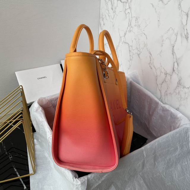 2024 CC original calfskin shopping bag AS3351 orange