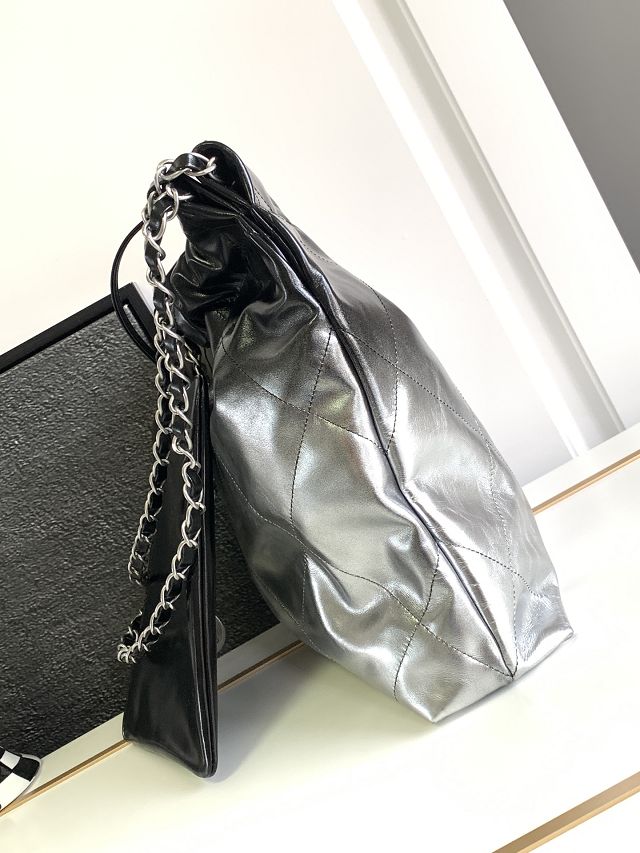 2024 CC original calfskin 22 small handbag AS3260 black&silver