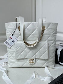 2024 CC original calfskin medium shopping bag AS4359 white