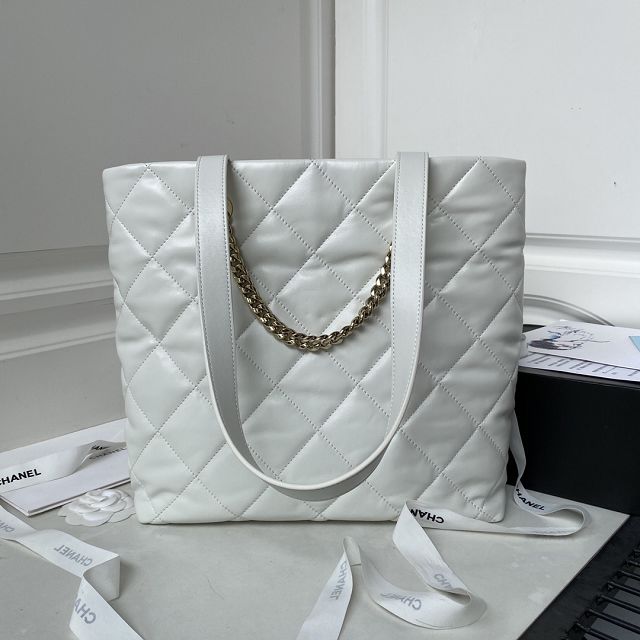 2024 CC original calfskin medium shopping bag AS4359 white
