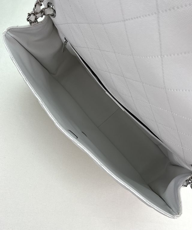 2024 CC original grained calfskin maxi flap bag AS4661 white