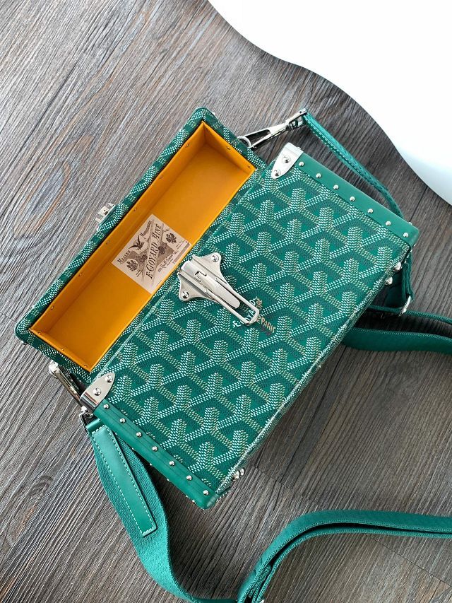 Goyard original canvas cassette trunk bag GY0102 green