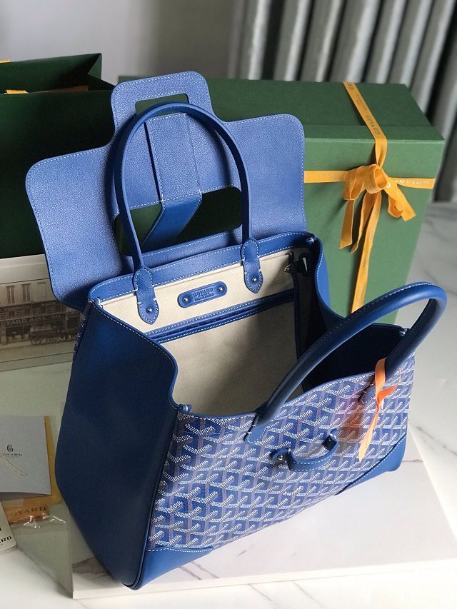 Goyard original canvas saigon tote bag GY0106 blue
