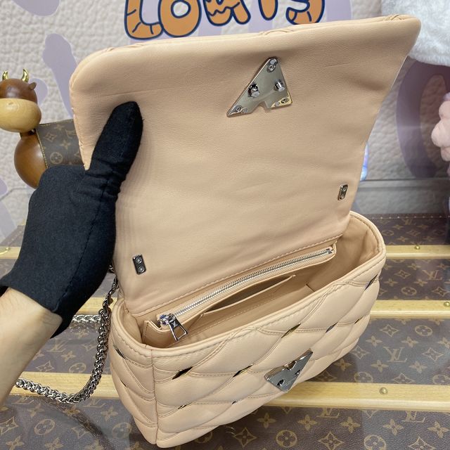 2024 Louis vuitton original lambskin GO-14 medium handbag M24151 beige