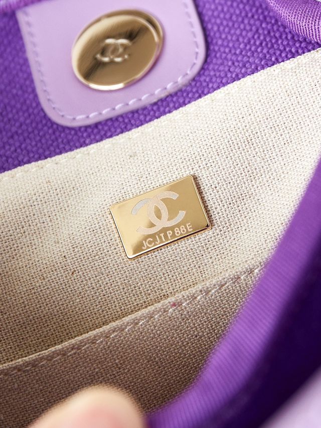CC original mixed fibers small shopping bag AS3257 purple
