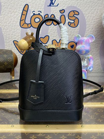 Louis vuitton original epi leather alma backpack M25103 black
