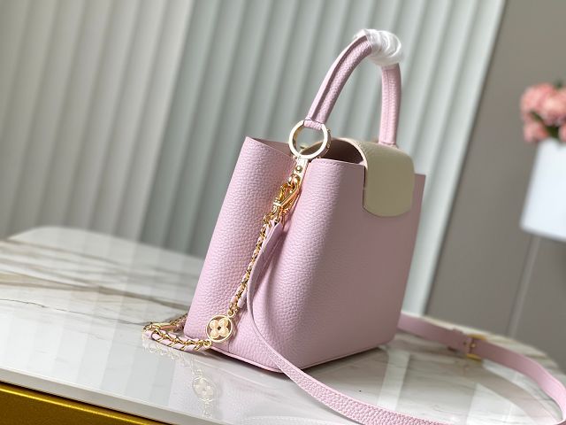 Louis vuitton original calfskin capucines mm handbag M59516 light pink