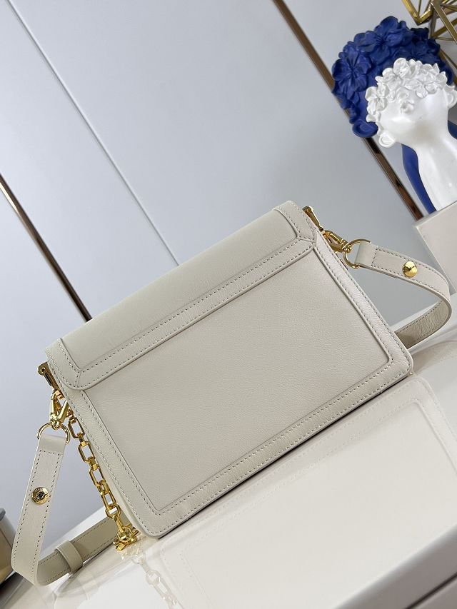 Louis vuitton original calfskin dauphine soft MM M25050 white