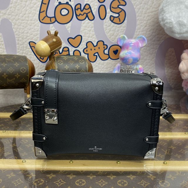 Louis vuitton original soft calfskin side trunk mm M25160 black