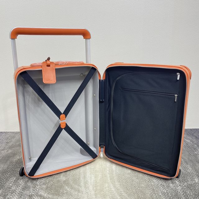 Louis vuitton original epi leather horizon 55 rolling luggage M23172 orange