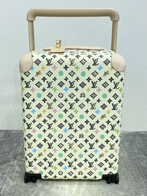 Louis vuitton original monogram canvas horizon 55 rolling luggage M47070 white