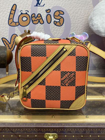 Louis vuitton original damier canvas chess messenger bag N40548 orange