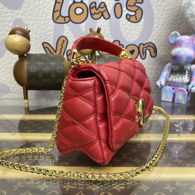 Louis vuitton original lambskin GO-14 medium handbag M25106 red
