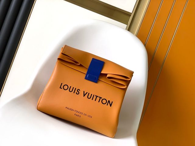 Louis vuitton origianl calfskin sandwich bag M24578 yellow