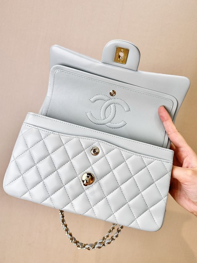 CC original lambskin mini flap bag A69900 light blue