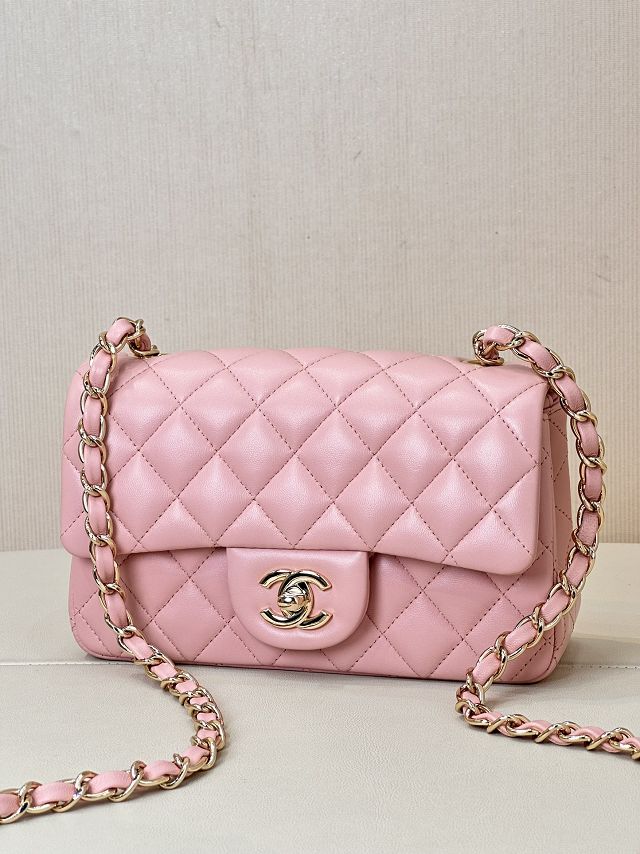 CC original lambskin mini flap bag A69900 light pink