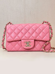 CC original lambskin mini flap bag A69900 pink