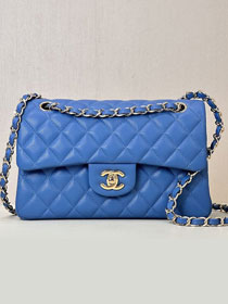 CC original grained calfskin small flap bag A01113 royal blue