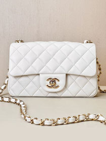 CC original lambskin mini flap bag A69900 white