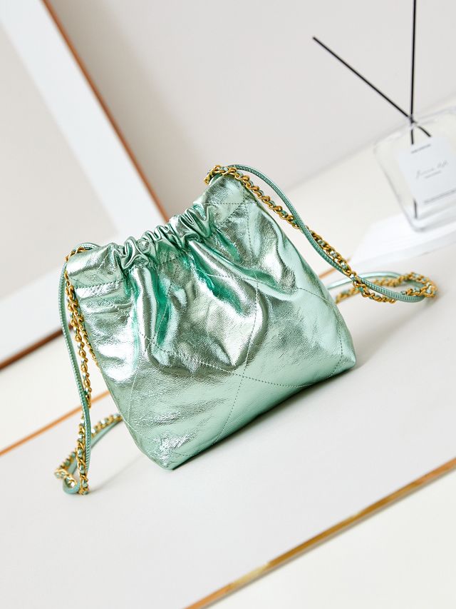 2024 CC original aged calfskin 22 mini handbag AS3980 green