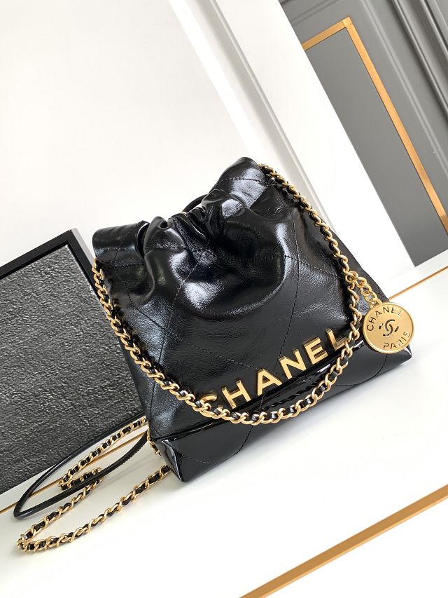 2024 CC original calfskin 22 mini handbag  AS3980 black