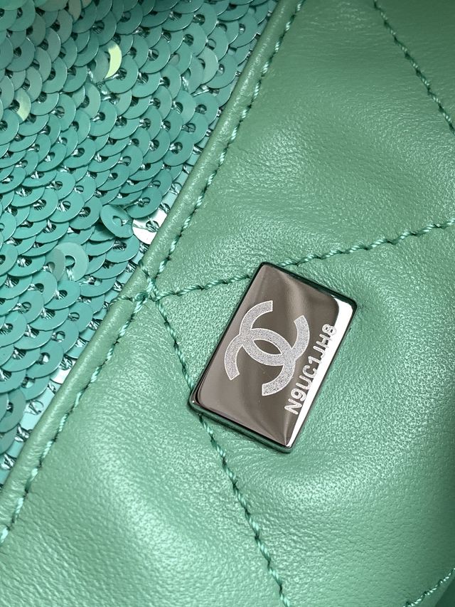 2024 CC original sequins tote bag AS4856 green