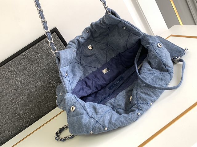 2024 CC original denim 22 small handbag AS3260 blue