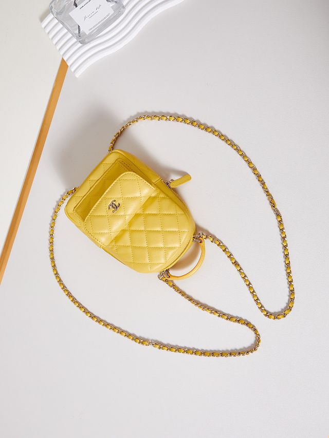 CC original grained calfskin mini backpack AP3753 yellow