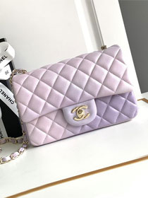 CC original lambskin mini flap bag A69900 purple