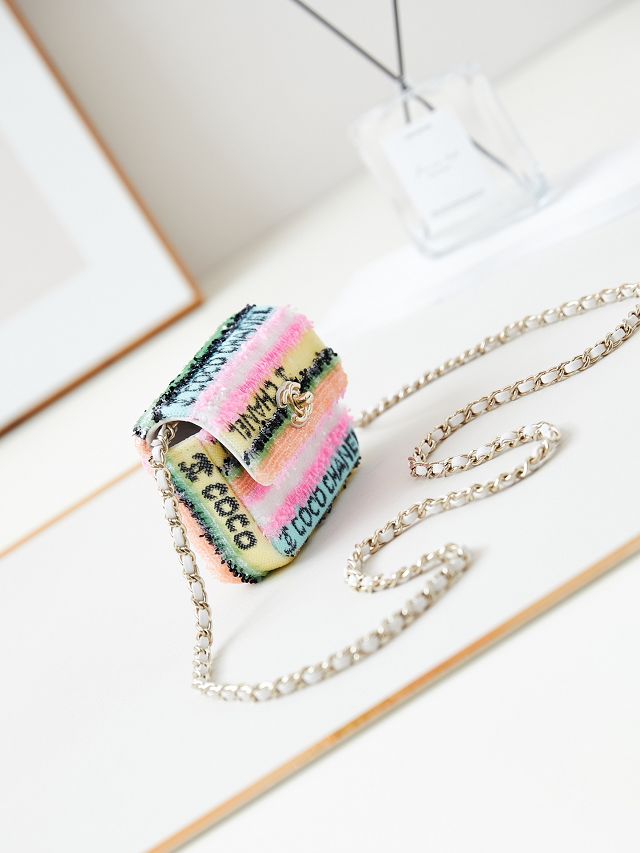 CC original sequins mini flap bag AS3268 multicolor