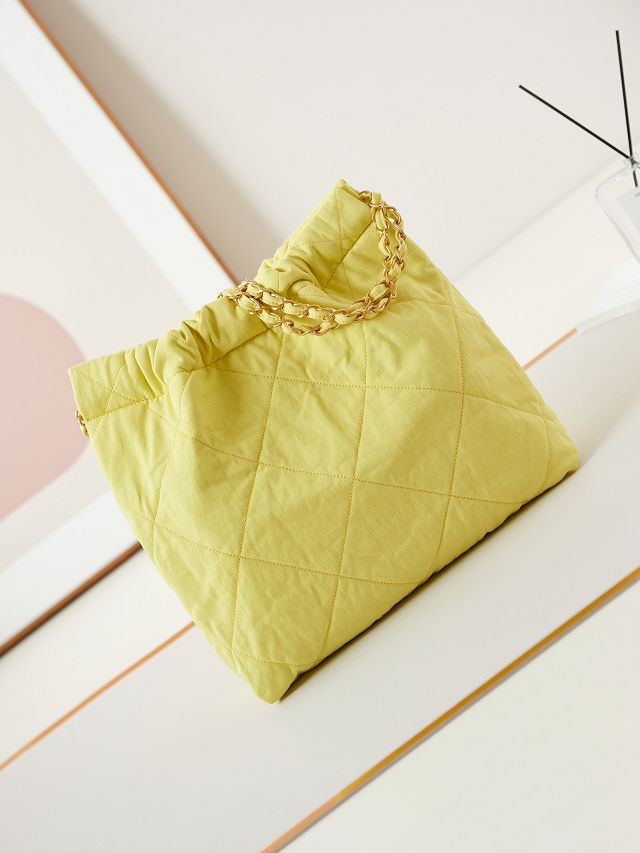 2024 CC original fabric small 22 backpack AS3260 lemon yellow