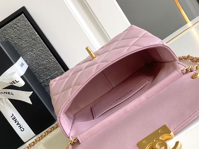 2024 CC original lambskin mini flap bag AS4986 pink