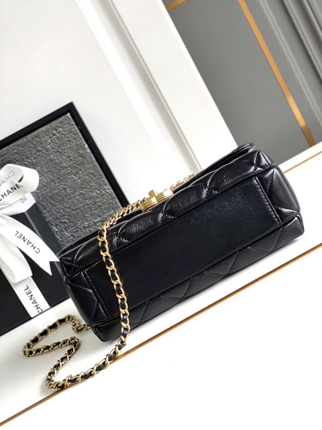 2024 CC original lambskin small flap bag AS4986 black