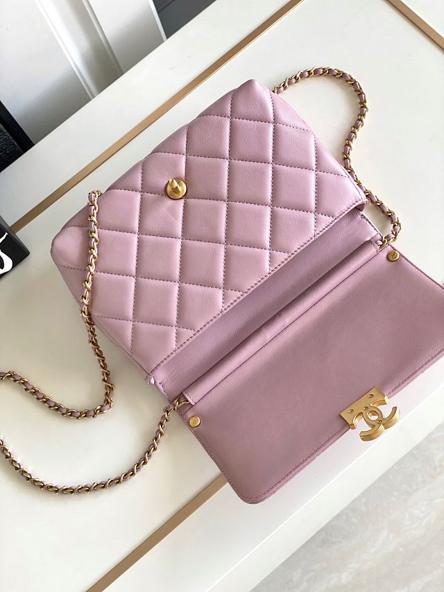 2024 CC original lambskin small flap bag AS4986 pink