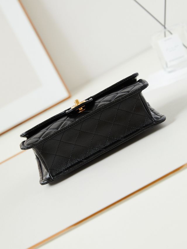 2024 CC original calfskin flap bag AS4686 black