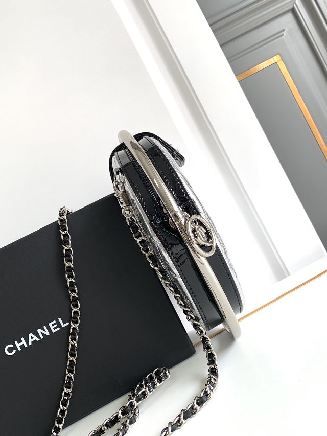 CC original lambskin large clutch with chain AP4111 silver