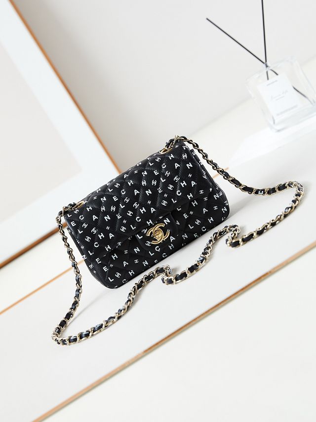 CC original lambskin mini flap bag A69900 black