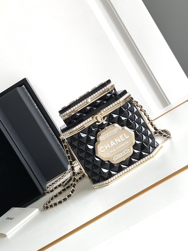 CC original resin tea box minaudiere AS4954 black