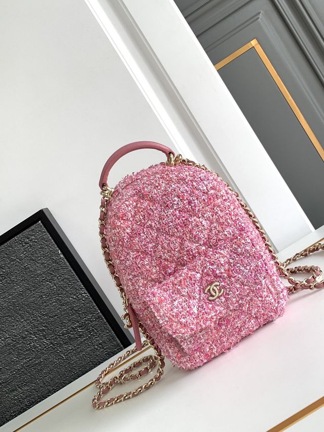 CC original tweed mini backpack AP3753 pink