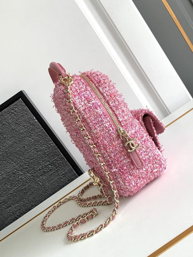 CC original tweed mini backpack AP3753 pink