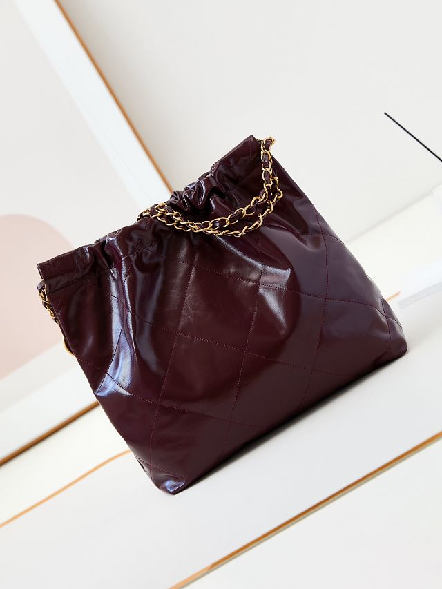 2024 CC original calfskin 22 small handbag AS3260 bordeaux