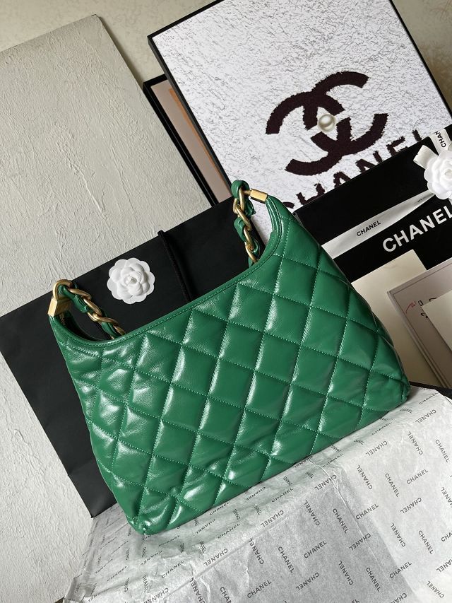 2024 CC original lambskin medium hobo handbag AS4923 green