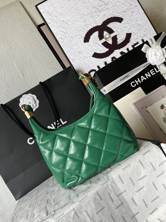 2024 CC original lambskin small hobo handbag AS4922 green