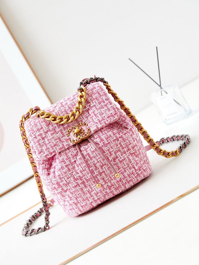 CC original tweed 19 backpack AS4223 pink