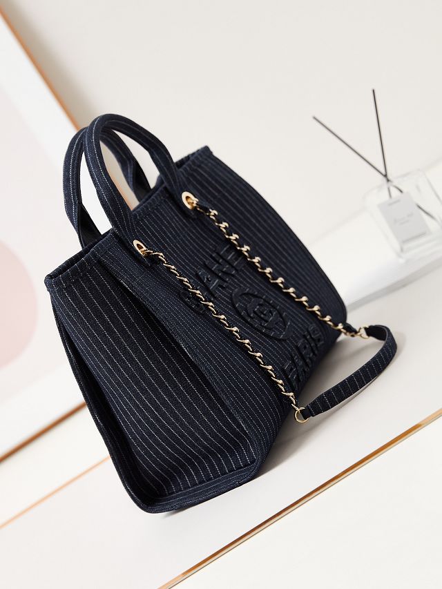 CC original denim small shopping bag AS3351 black