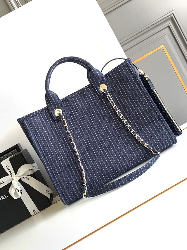 CC original denim small shopping bag AS3351 dark blue