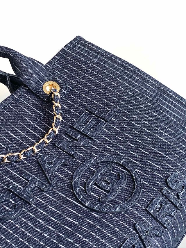 CC original denim small shopping bag AS3351 dark blue